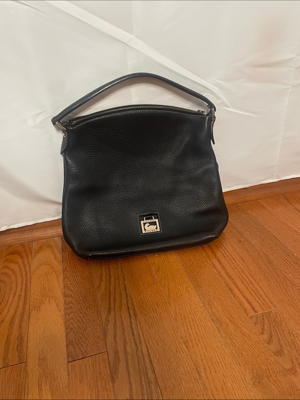 Dooney & Bourke Black Pebbled Leather Shoulder Bag